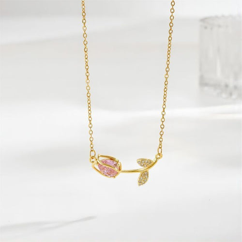 COLLAR TULIPAN DORADO