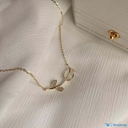 COLLAR  TULIPAN DORADO